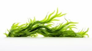 fresh seaweed white background